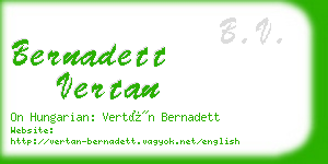 bernadett vertan business card